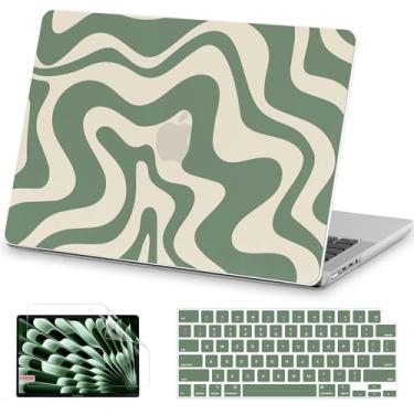 Imagem de AKIT Capa compatível com MacBook Pro de 14 polegadas 2025 2024-2021 M5 M4 M3 M2 M1 A3434 A3112 A3185 A3401 A2918 A2992 A2779, capa de laptop com padrão exclusivo + protetor de tela + teclado Capa