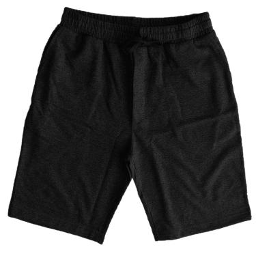 Imagem de BERMUDA MASCULINA EM TECIDO MOLETINHO LISO, COR PRETA, MARCA BASIC +, TAMANHO M