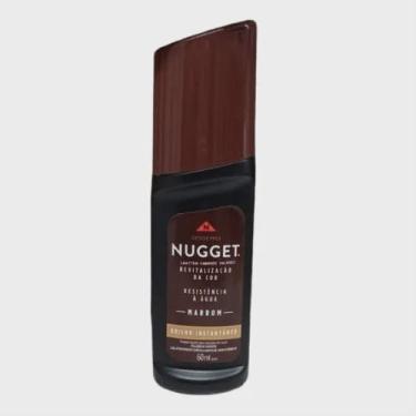 Imagem de Polidor de Sapato Líquido Nugget Marrom Graxa Frasco 60ml