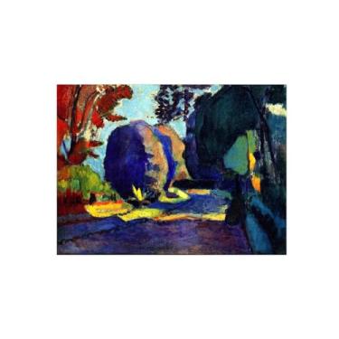 Imagem de Hneri Matisese Famosa Impressão em Tela - Imagens para Sala de Estar - Pintura de Arte de Parede Moderna - Jardim 3-Reprodução 20x25cm8x10in Sem Moldura