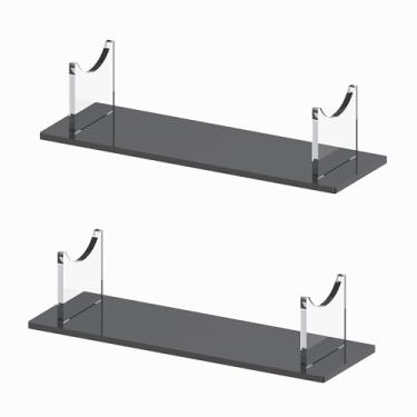Imagem de UoYeet Suporte De Acrílico Para Sabre – Multifuncional Exibição Espadas, Adagas, Varinhas E Itens Colecionáveis, Mesa Transparente Outros Longos, Base Preta, Pacote Com 2