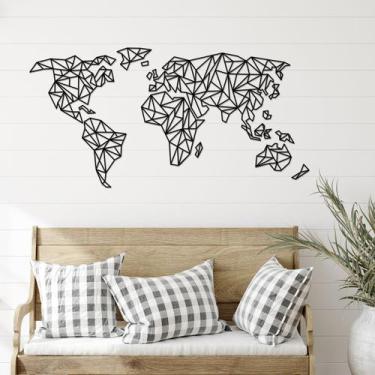 Imagem de Quadro 3D Mapa Mundi - Inove Papéis de Parede