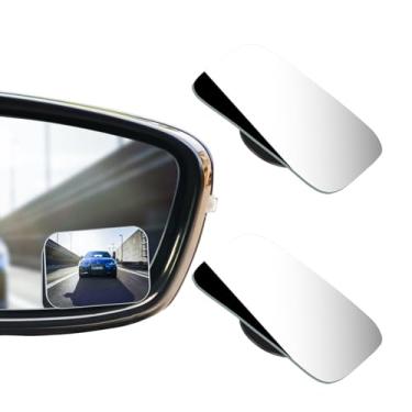 Imagem de Espelho de ponto cego quadrado 360° ajustável HD grande angular para carros – Espelho retrovisor à prova d'água antirreflexo com design sem moldura, visibilidade aprimorada para estacionamento mais