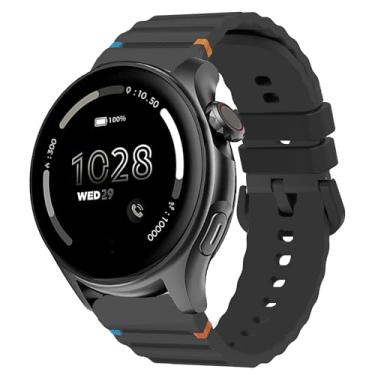 Imagem de Pulseira de substituição compatível com relógio inteligente Cubitt Viva Pro, Lamshaw nova pulseira de silicone ajustável compatível com relógio inteligente Cubitt Viva Pro, Viva, Aura Pro, Aura (preta