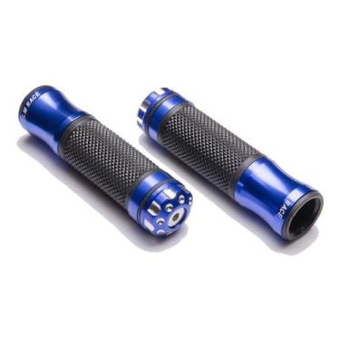 Imagem de Manopla Esportiva Alumínio Punho Moto Anti Derrapante - alfashop, Azul