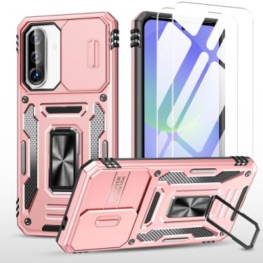 Imagem de Capa para Samsung Galaxy A56 5G, capas para Samsung A36 5G com capa para câmera e 2 peças protetoras de tela, [grau militar] à prova de choque/suporte magnético 360° capa protetora para Galaxy A36/A56