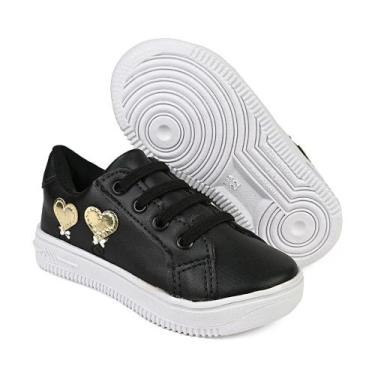 Imagem de Tênis Preto Coração Cano Curto - Genérico, 20