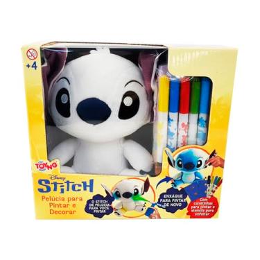 Imagem de Toyng – Pelúcia de pintar Stitch, com canetinhas para colorir e stencils para enfeitar