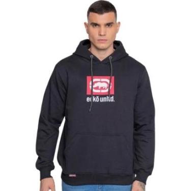 Imagem de Moletom Masculino Ecko Canguru Fechado Preto EC344-Masculino