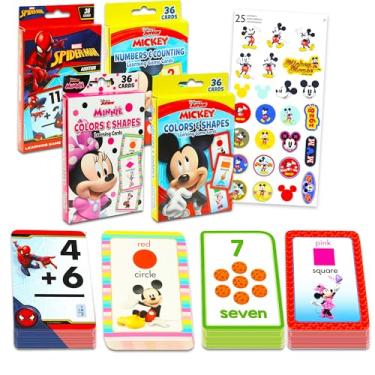 Imagem de Disney Cartões didáticos Mickey Mouse Clubhouse (conjunto de 2 baralhos) Cores e formas, números e cartas de jogo para aprender a contar
