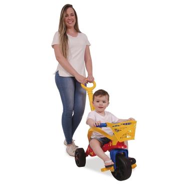 Imagem de Triciclo Cachorrinho Com Empurrador, Proteção e Cestinha