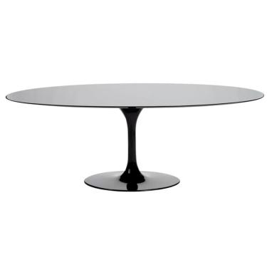 Imagem de Mesa Tulipa Saarinen Oval 160x90cm Laqueada Preto