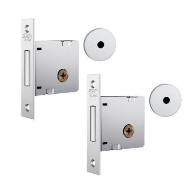 Imagem de Fechadura Stam 1004 Tetra Dupla Inox Par