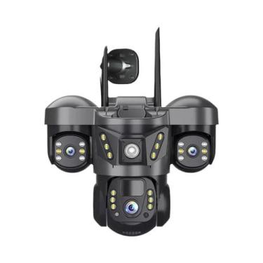 Imagem de Câmera Solar 4G Externa Sem Fio IP CCTV 15MP HD Visão Noturna Monitor 