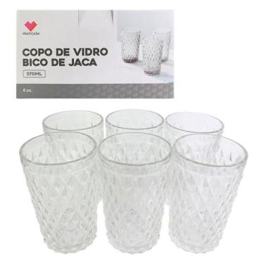 Imagem de Conjunto 6 Copos De Vidro Bico De Jaca 370Ml - Praticasa