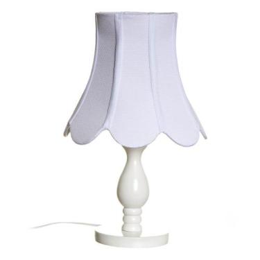 Imagem de Abajur Madeira Torneado Cúpula Imperial Quarto Bebê Infantil - Potinho