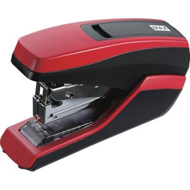 Imagem de Grampeador plano de 35 folhas Max HD-55FL potente e leve esforço com uma alça confortável de toque macio (VERMELHO) (HD91661)