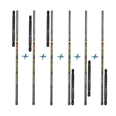 Imagem de Kit 6 Varas Telescópicas Lamazon Tilápia 2705 (2 x 2,70 M) + 3607 (2 x