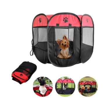 Imagem de Cercado Pet Dobrável Cercadinho Cachorro Cães Porte Pequeno - Western 