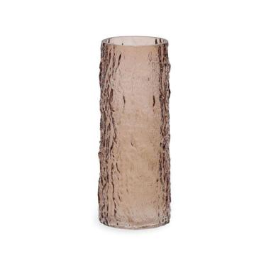 Imagem de Vaso Em Vidro Canelado Ambar Grande