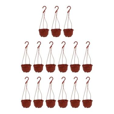 Imagem de WeiLaiKeQi 15 peças de vasos suspensos com furos de drenagem, suporte moderno para plantas, vasos de flores para jardinagem interna e externa, 9.5 Cm X 6 Cm