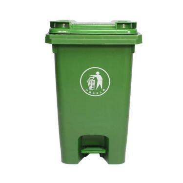 Imagem de Lixeira Verde Lata Lixo Com Rodas Para Áreas Externas Lata Lixo Com Pedal Para Jardim Rua Lata Lixo Comercial Para Escola Fábrica Latas Lixo Internas/externas 60L