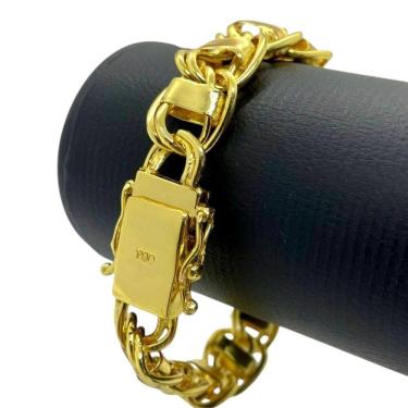 Imagem de Pulseira Dubai 15Mm Banhado A Ouro 18K Luxo 750