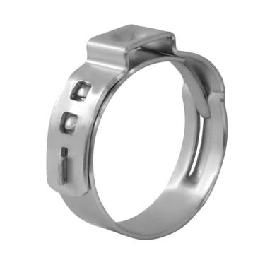 Imagem de Murtenze Pacote com 50 braçadeiras de aço inoxidável, anéis de crimpagem de 2,5 cm, anéis de fixação para conexões de encaixe de tubulação PEX