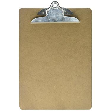 Imagem de OIC Prancheta de madeira - capacidade de clipe de 2,5 cm - 21,5 cm x 28 cm - clipe de mola - madeira - marrom