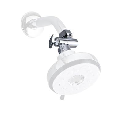 Imagem de Adaptador de cotovelo de chuveiro, braço de extensão de aço inoxidável ajustável de 360°, conector de chuveiro resistente à ferrugem para chuveiros fixos e de chuva (prata)