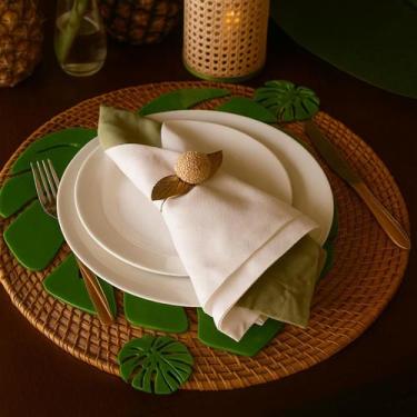 Imagem de Kit Sousplat Acrílico Folha Costela Adão - EEMobile