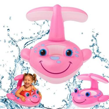 Imagem de Boia Inflável Infantil Baleia Rosa - Proteção Snel Home, Rosa, único
