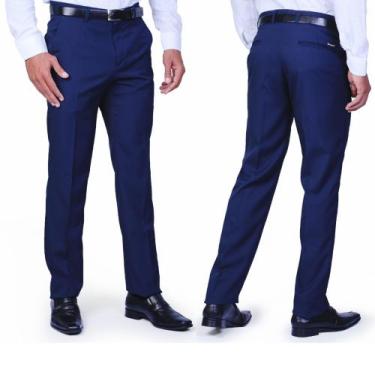 Imagem de Calça Social Masculina Poliéster Não Amassa - Amil, Marinho, 52
