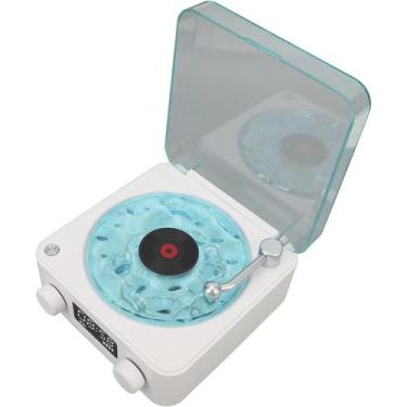 Imagem de Caixa de Som Toca Disco Vitrola Usb Bluetooth Cartao Tf Luzes Led Musi