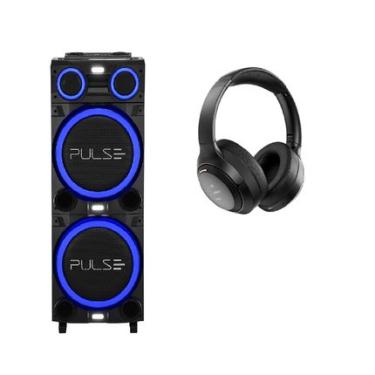 Imagem de Caixa de Som Torre Double 12 Pol, 2700W + Headphone Bluetooth HB400 - SP516B SP516B