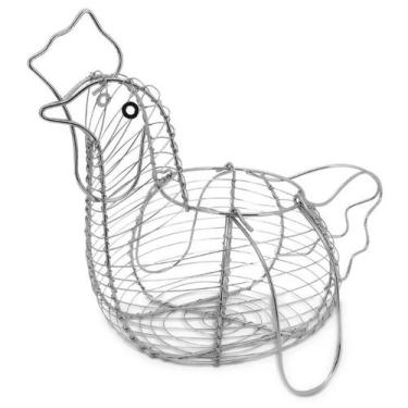Imagem de Cesta Porta Ovos Galinha Aramado Mimo Style