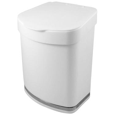 Imagem de Lixeira plástica para pia Eleganza Future branca 2,5 litros - 16286