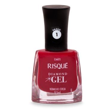 Imagem de Esmalte Risqué Diamond Gel Cor Vermelho Cereja 9,5ml