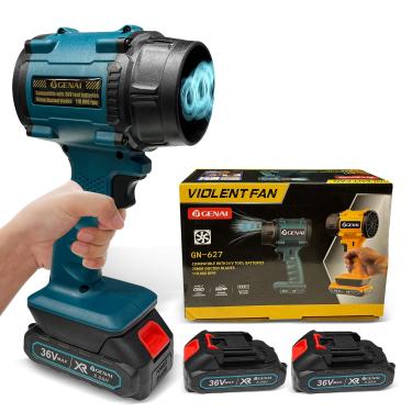 Imagem de Soprador De Folhas Turbo Portátil Secador De Pêlos Para Carros Turbina Para Carro Automotivo Muito Forte Com 36V 2 Baterias 220V MS-627