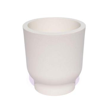 Imagem de Vaso Decorativo Garrafa Invertida Lisa 8cm Cimento Artesanal Branco