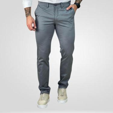 Imagem de Calça Alfaiataria Cinza Escuro Masculina Slim - Kanzo-Masculino