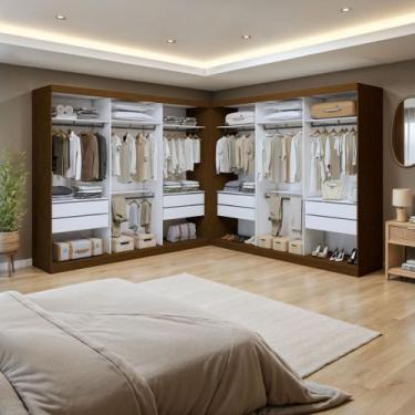 Imagem de Closet Casal sem Portas 8 Gavetas Paris Duo Premium - Minastex