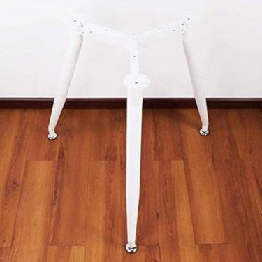Imagem de Pernas De Móveis 4 X Pernas De Mesa De Metal Perna De Armário De Casa De Três Pernas Pés De Cozinha Bar De Café Da Manhã Mesa De Mesa Pé Suporte De Mesa Redonda Ø580 * H7, White, ?580 * H725(MM)