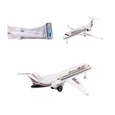 Imagem de Brinquedo Aviao Grande Luz Som Fricção Sonoro Com Bateria