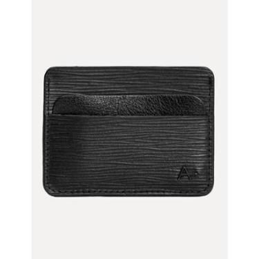 Imagem de Carteira Aramis Masculina Porta-Cartão Couro Soft Textura Preta-Masculino