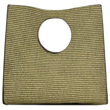 Imagem de KURGOOL Bolsas clutch de palha para mulheres, bolsas de mão de couro de tecido, bolsa de mão e bolsas de mão, bolsa de mão minimalista bolsa de praia, Latido