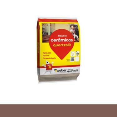 Imagem de Rejunte Cerâmicas Flexível Quartzolit 1kg, Marrom Café