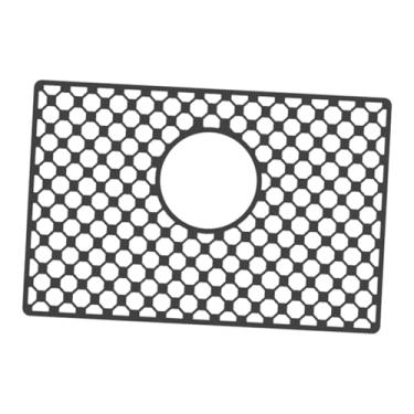 Imagem de ＫＬＫＣＭＳ Tapete de silicone para pia de cozinha, acessório protetor para fundo de porcelana, aço inoxidável, resistente ao calor, antiderrapante, Preto