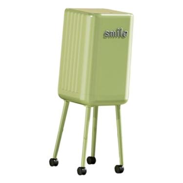 Imagem de Ｂｅｓｇａ Lixeira com rodas, cesto de lixo simples, grande capacidade, balde de papel para banheiro, cômoda, escritório e casa, Verde