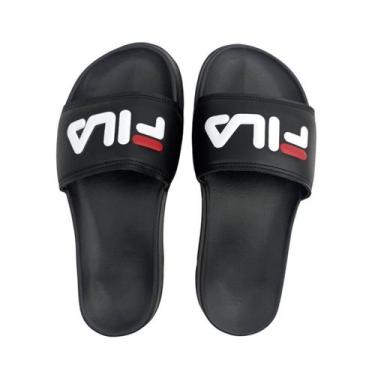 Imagem de Chinelo Infantil Menino Fila 877609 Kids Flip Flop Drifter, Preto, 36